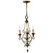 Quorum Home Cyan - 03010 - Three Light Chandelier - Antiqued Sienna