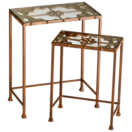 Quorum Home Cyan - 04887 - Nesting Tables - Rust