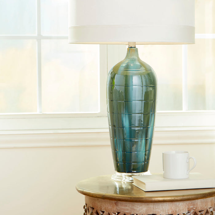 Quorum Home Cyan - 05212 - One Light Table Lamp - Blue Glaze