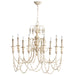 Quorum Home Cyan - 05784 - Nine Light Chandelier - Persian White And Mystic Silver