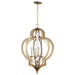 Quorum Home Cyan - 05971 - Four Light Chandelier - Silver Leaf