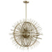 Quorum Home Cyan - 06490 - Eight Light Pendant - Silver Leaf