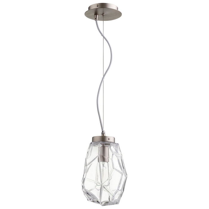 Quorum Home Cyan - 08843 - One Light Pendant - Satin Nickel