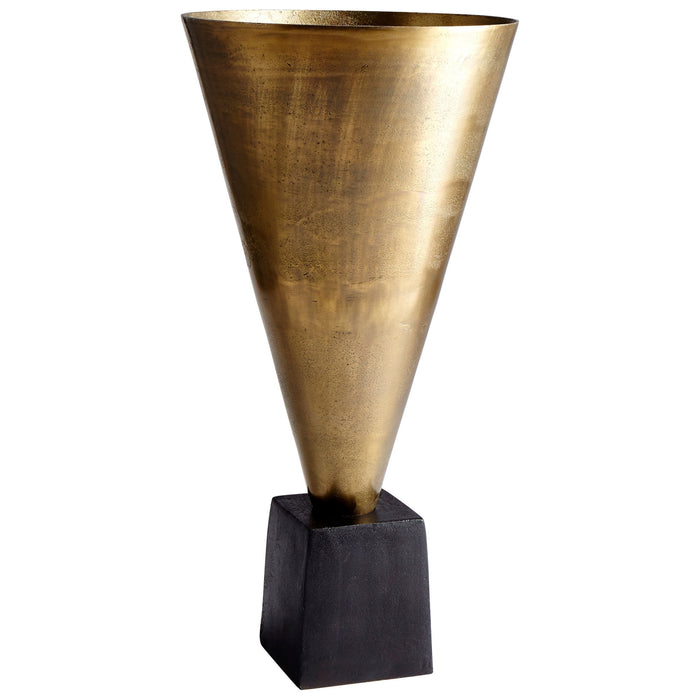 Quorum Home Cyan - 08906 - Vase - Black Bronze And Antique Brass