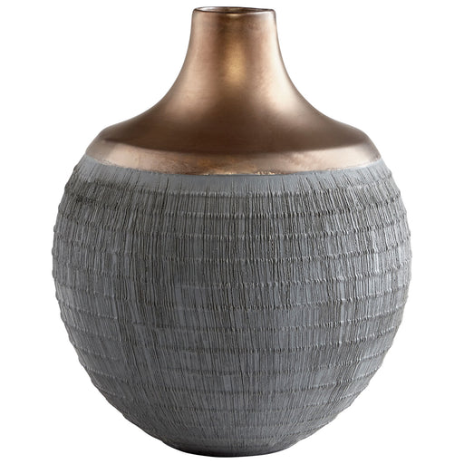 Quorum Home Cyan - 09005 - Vase - Charcoal Grey And Bronze