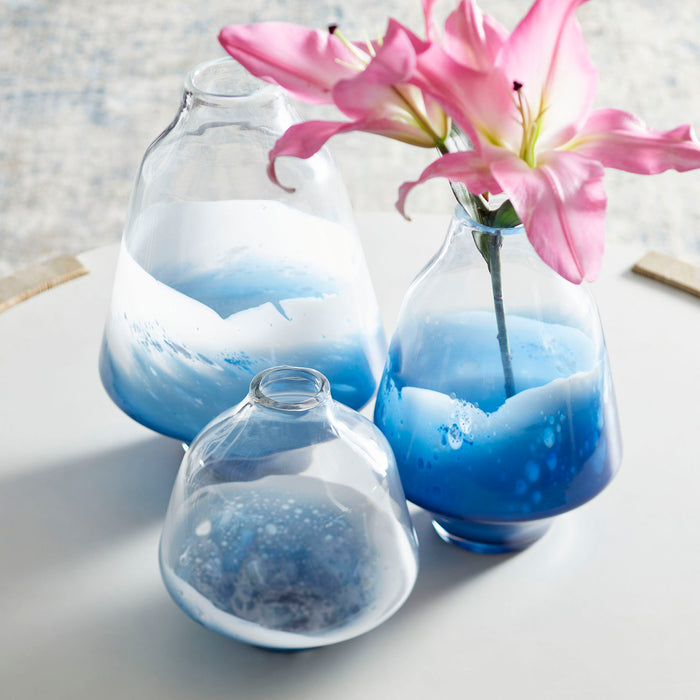 Quorum Home Cyan - 09166 - Vase - Clear And Cobalt