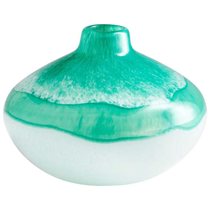 Quorum Home Cyan - 09519 - Vase - Turquoise/White