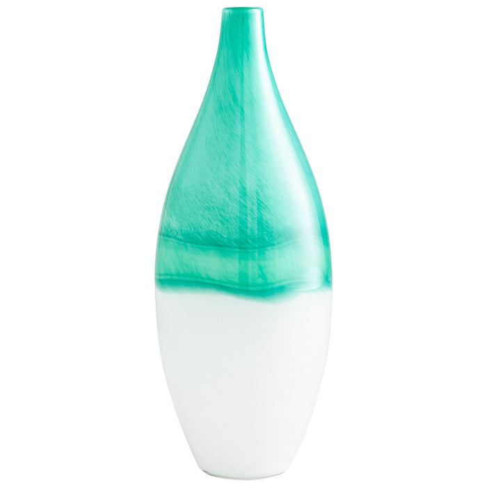 Quorum Home Cyan - 09522 - Vase - Turquoise/White