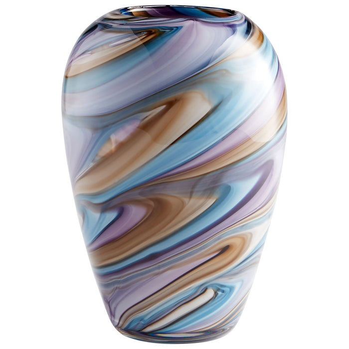 Quorum Home Cyan - 09523 - Vase - Sky Blue Cafe Swirl