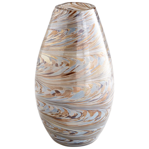 Quorum Home Cyan - 09646 - Vase - Metallic Sand Swirl