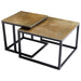 Quorum Home Cyan - 09712 - Nesting Tables - Black And Brass