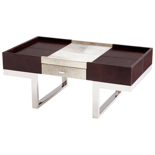 Quorum Home Cyan - 09754 - Coffee Table - Stainless Steel And Brown