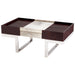 Quorum Home Cyan - 09754 - Coffee Table - Stainless Steel And Brown