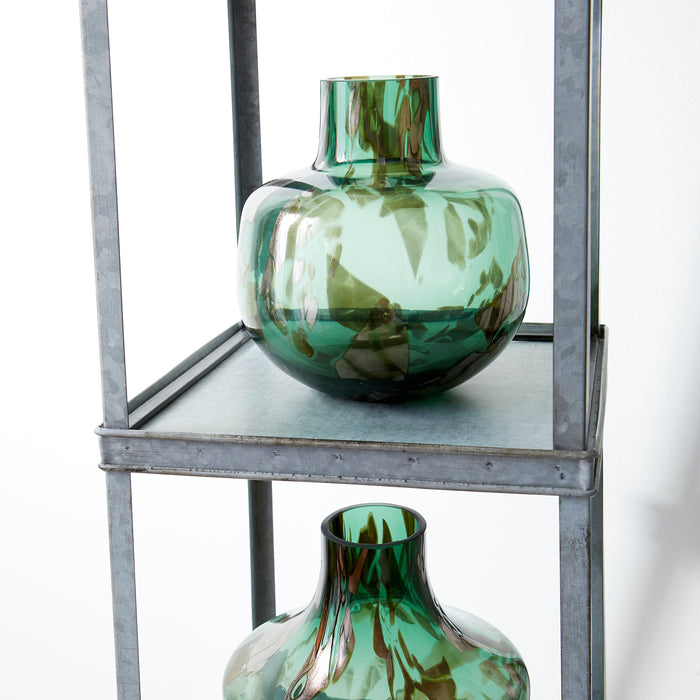 Quorum Home Cyan - 09849 - Etagere - Galvanized Metal And Brown