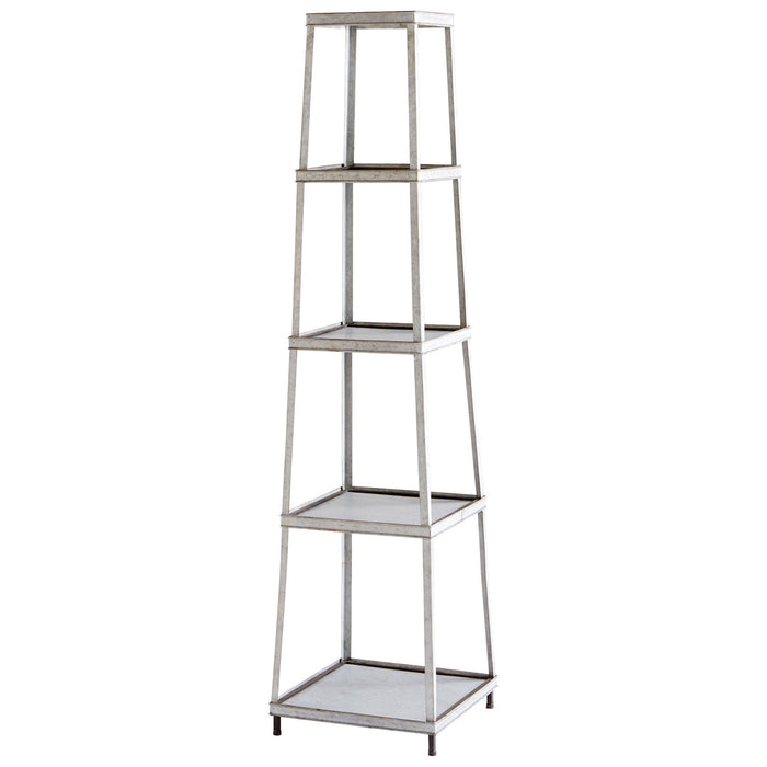 Quorum Home Cyan - 09849 - Etagere - Galvanized Metal And Brown