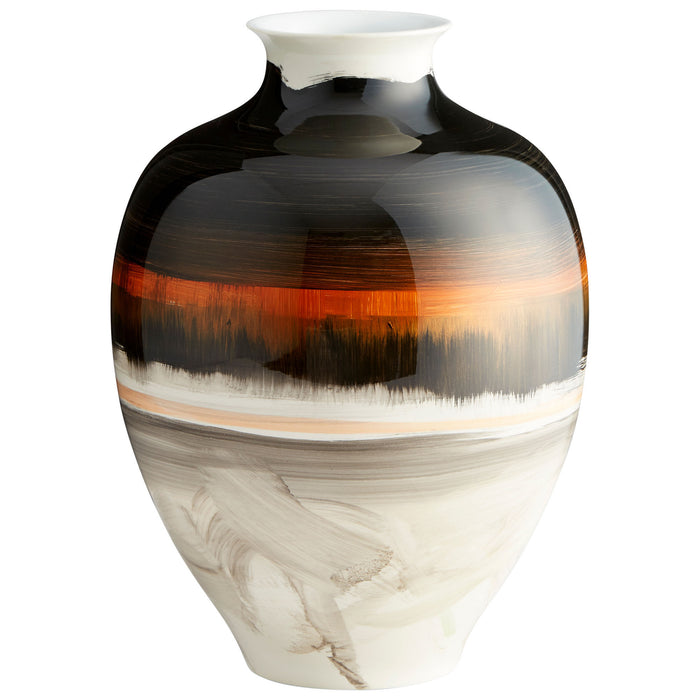 Quorum Home Cyan - 09881 - Vase - Black/White/Gold