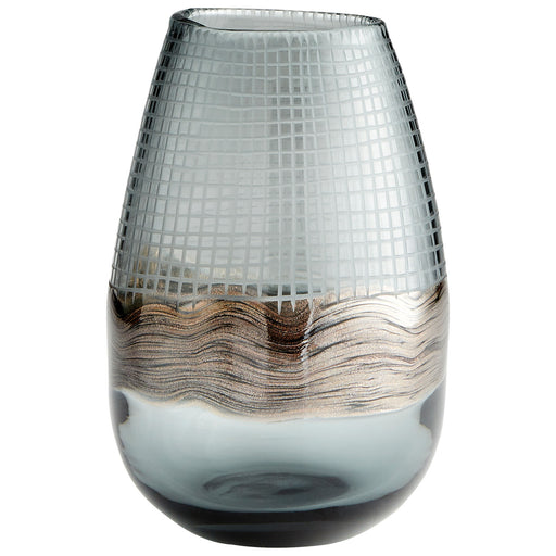 Quorum Home Cyan - 09970 - Vase - Clear And Glitter Gold