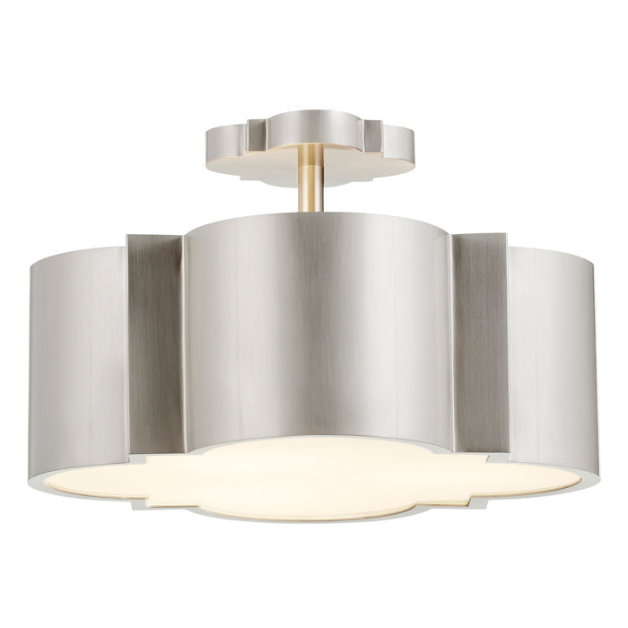 Quorum Home Cyan - 10062 - Three Light Ceiling Mount - Satin Nickel