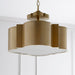 Quorum Home Cyan - 10064 - Three Light Ceiling Mount - Aged Brass