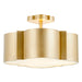 Quorum Home Cyan - 10064 - Three Light Ceiling Mount - Aged Brass