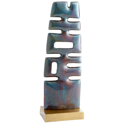 Quorum Home Cyan - 10087 - Sculpture - Cobalt Blue And Antique Brass