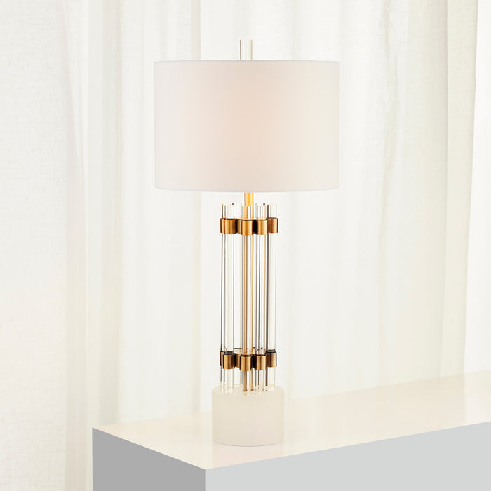 Quorum Home Cyan - 10354 - One Light Table Lamp - Brass