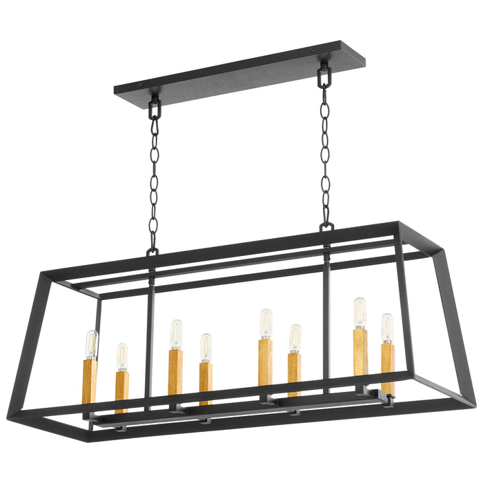 Quorum Home Cyan - 10378 - Eight Light Island Pendant - Noir