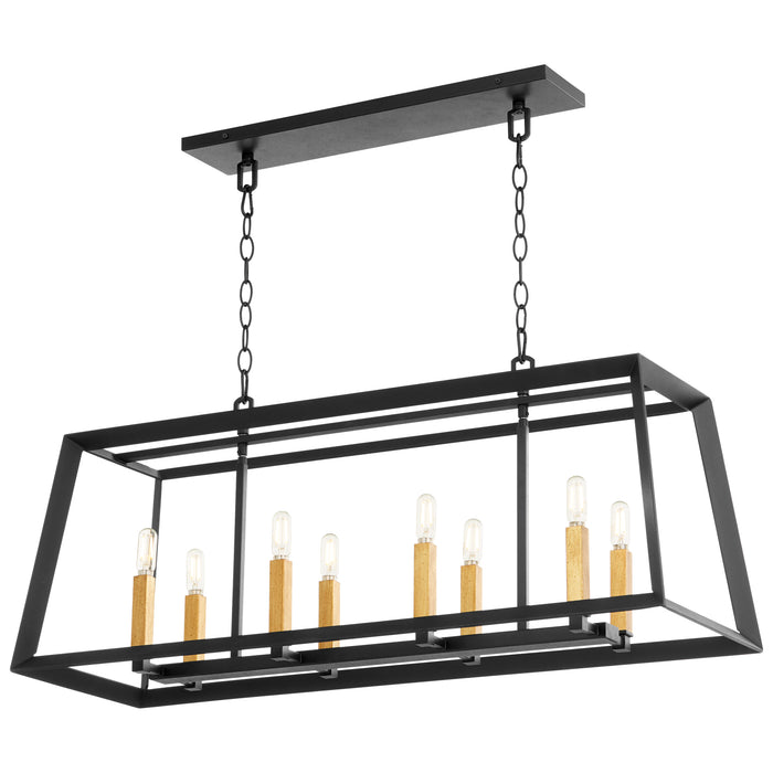 Quorum Home Cyan - 10378 - Eight Light Island Pendant - Noir