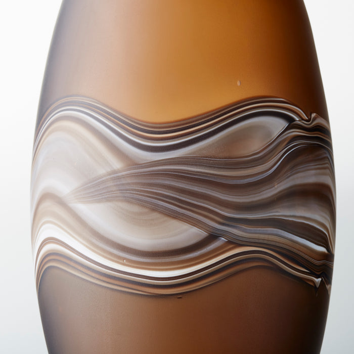 Quorum Home Cyan - 10481 - Vase - Amber Swirl