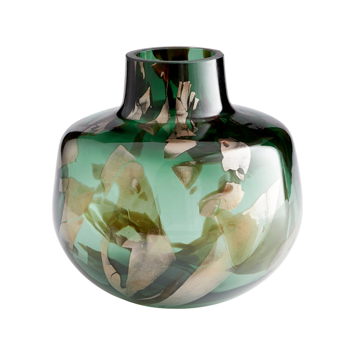 Quorum Home Cyan - 10491 - Vase - Green And Gold