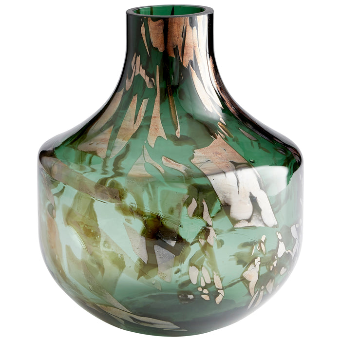 Quorum Home Cyan - 10492 - Vase - Green And Gold