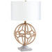 Quorum Home Cyan - 10548 - One Light Table Lamp - Aged Brass