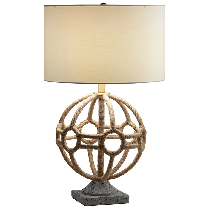 Quorum Home Cyan - 10548 - One Light Table Lamp - Aged Brass