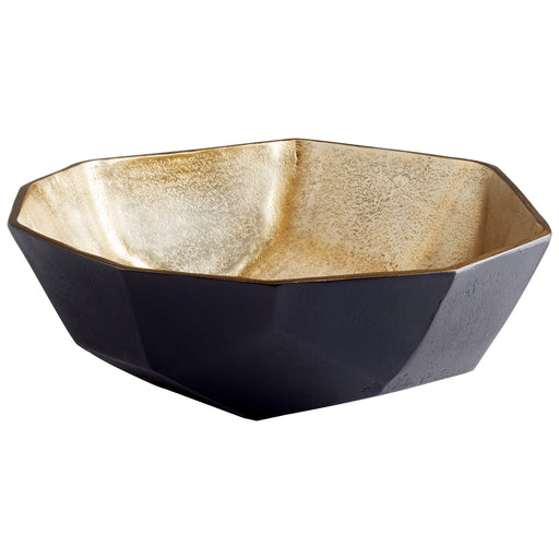 Quorum Home Cyan - 10622 - Bowl - Matt Black And Gold