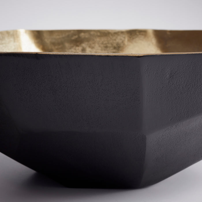 Quorum Home Cyan - 10623 - Bowl - Matt Black And Gold