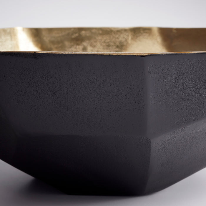 Quorum Home Cyan - 10623 - Bowl - Matt Black And Gold