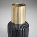 Quorum Home Cyan - 10625 - Vase - Matt Black And Gold