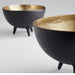 Quorum Home Cyan - 10636 - Bowl - Matt Black And Gold