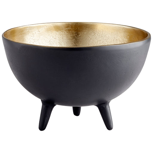 Quorum Home Cyan - 10636 - Bowl - Matt Black And Gold