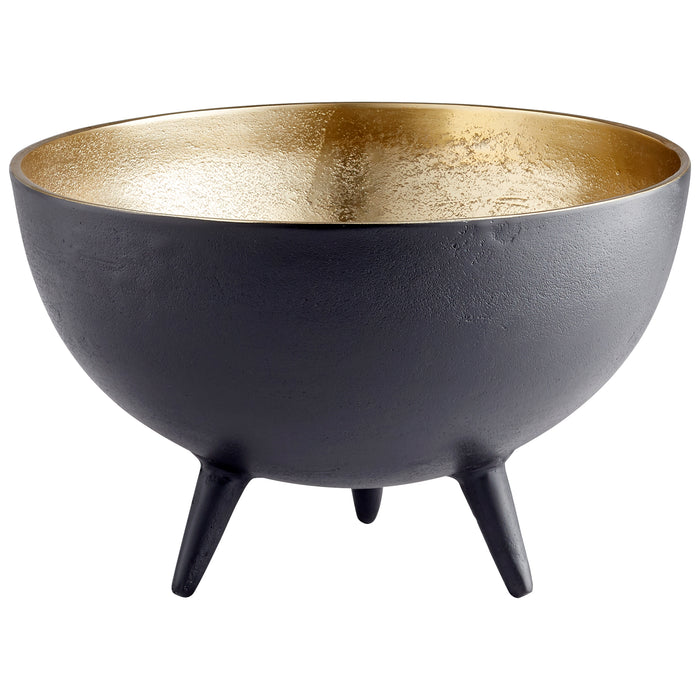 Quorum Home Cyan - 10637 - Bowl - Matt Black And Gold