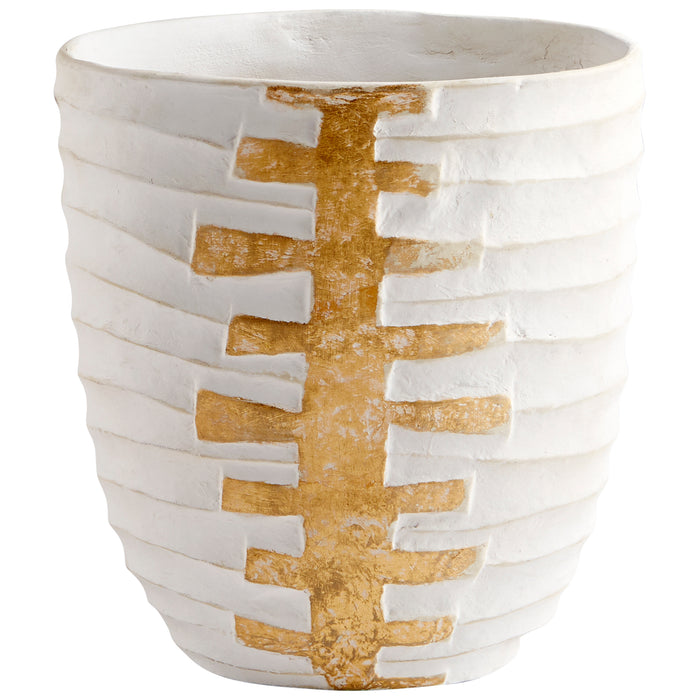 Quorum Home Cyan - 10671 - Vase - White And Gold