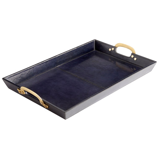 Quorum Home Cyan - 10718 - Tray - Blue And Antique Brass