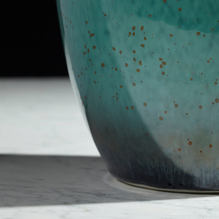 Quorum Home Cyan - 10805 - Vase - Turquoise Glaze