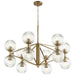 Quorum Home Cyan - 10963 - 12 Light Chandelier - Aged Brass