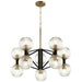 Quorum Home Cyan - 10965 - Ten Light Chandelier - Noir / Aged Brass