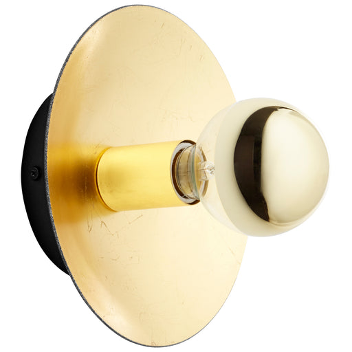 Quorum Home Cyan - 10978 - One Light Wall Mount - Noir And Gold Leaf