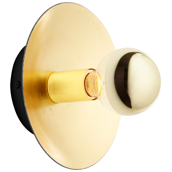 Quorum Home Cyan - 10978 - One Light Wall Mount - Noir And Gold Leaf