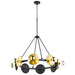 Quorum Home Cyan - 10980 - Eight Light Chandelier - Noir And Gold Leaf