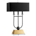 Quorum Home Cyan - 10983 - Three Light Table Lamp - Black And Gold