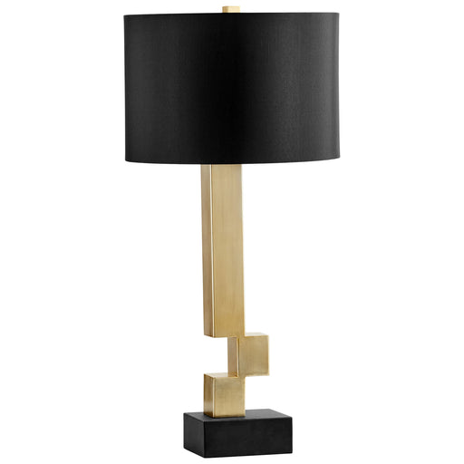 Quorum Home Cyan - 10985 - One Light Table Lamp - Black And Gold